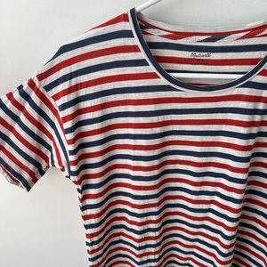 Red white & blue madewell tee